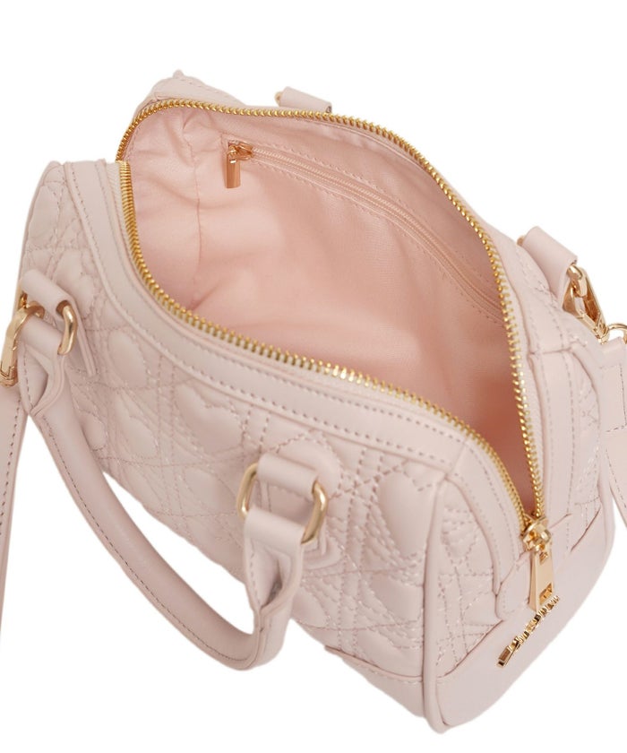 ミニボストンバッグポシェットショルダーバッグミニバッグレディース斜めがけミニサイズサブバッグコンパクト合皮ハートキルティングフェミニンおしゃれバッグかわいい小さめデイリー