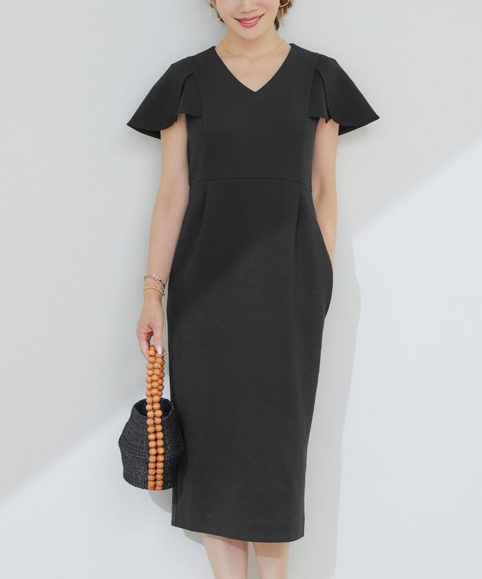 手洗い可かわいい上品きれいめ大人カジュアルシンプル体型カバーリラックスVネックジョイントスペース