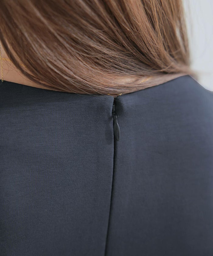 手洗い可かわいい上品きれいめ大人カジュアルシンプル体型カバーリラックスVネックジョイントスペース