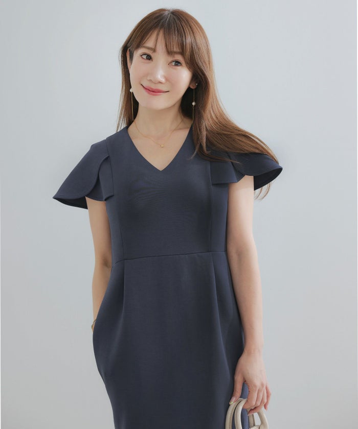 手洗い可かわいい上品きれいめ大人カジュアルシンプル体型カバーリラックスVネックジョイントスペース