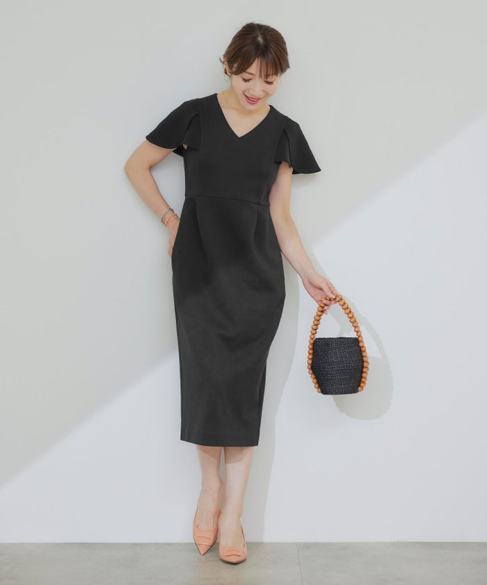 手洗い可かわいい上品きれいめ大人カジュアルシンプル体型カバーリラックスVネックジョイントスペース