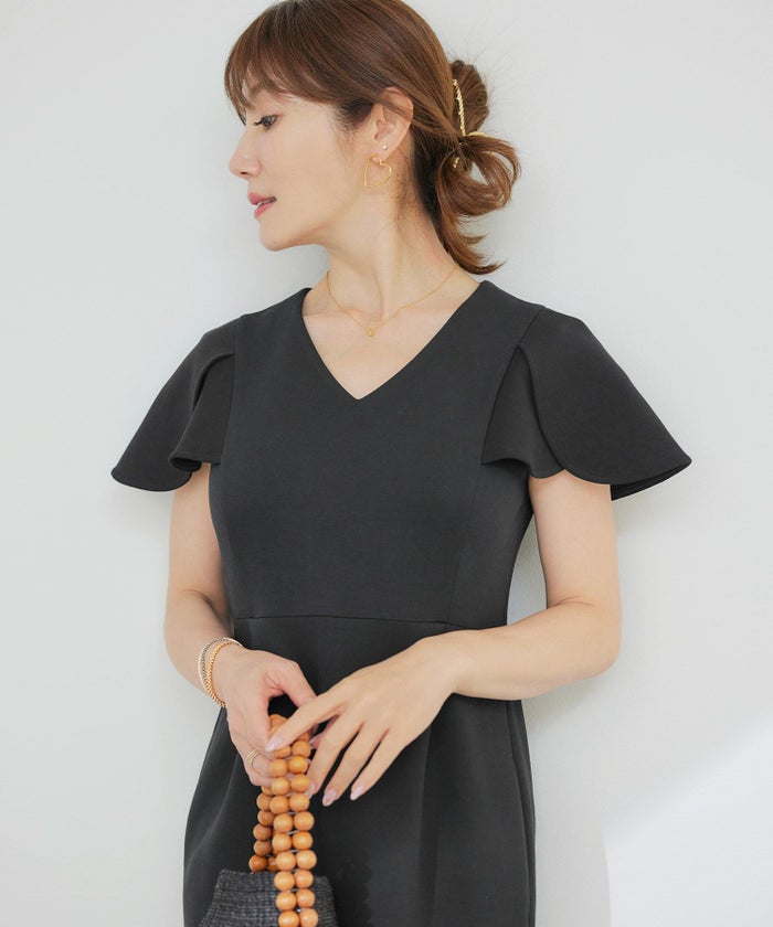 手洗い可かわいい上品きれいめ大人カジュアルシンプル体型カバーリラックスVネックジョイントスペース