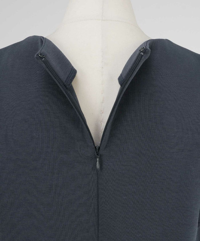 手洗い可かわいい上品きれいめ大人カジュアルシンプル体型カバーリラックスVネックジョイントスペース