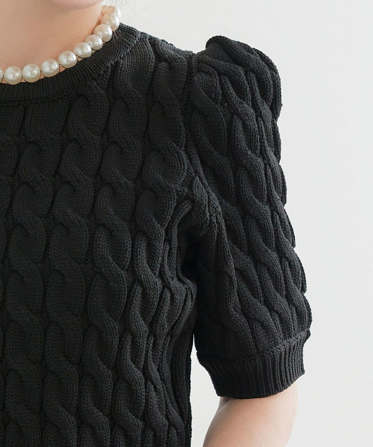 手洗い可かわいい上品きれいめ大人カジュアルシンプルパフスリーブオフィスジョイントスペース