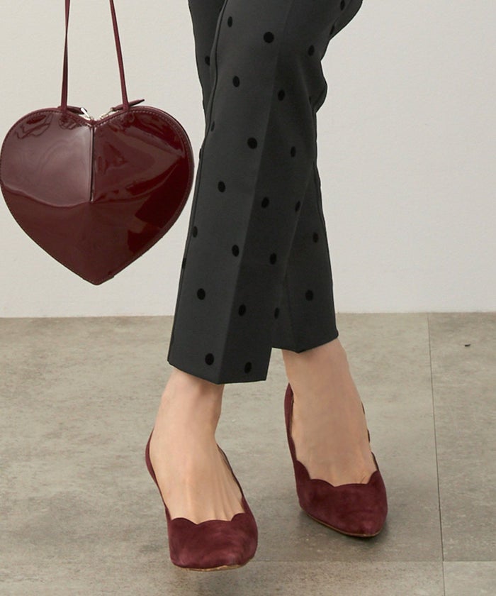 手洗い可上品きれいめ大人カジュアル柄オフィスフォーマルオケージョン美脚ウエストゴムジョイントスペース