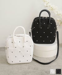 キャンバス地ドット刺しゅうバッグLiala×PG