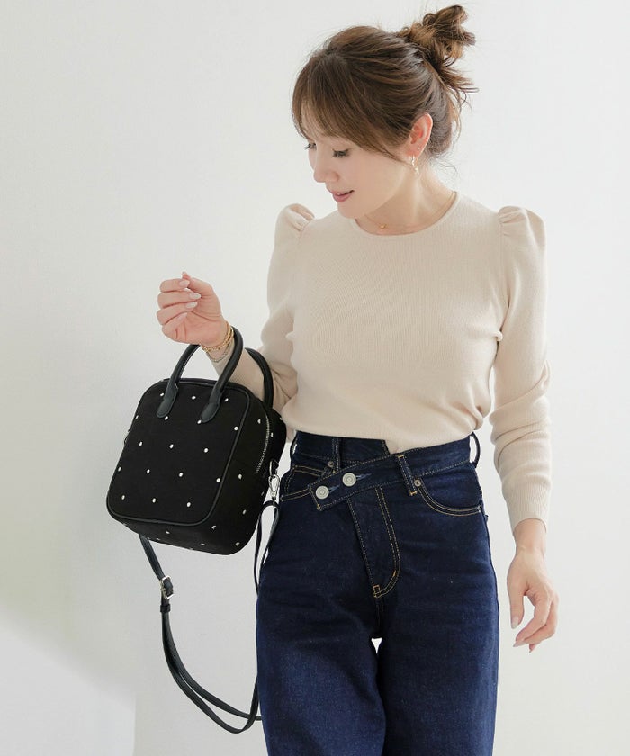 サブバッグ華やか上品きれいめ可愛い柄ショルダーバッグジョイントスペース