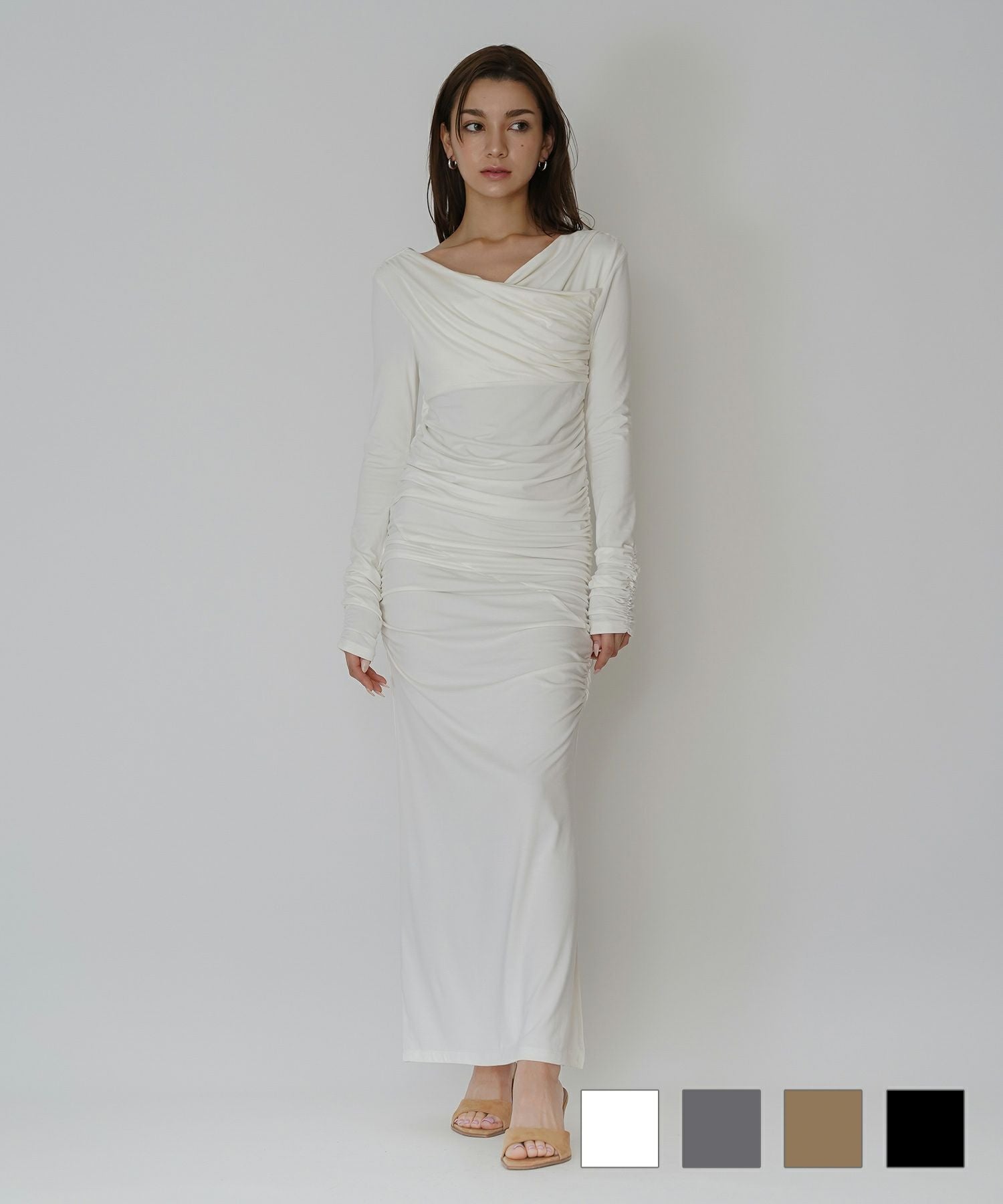 2WAY ドレープ アシンメトリー ヘム プルオーバー ( セットアップ可