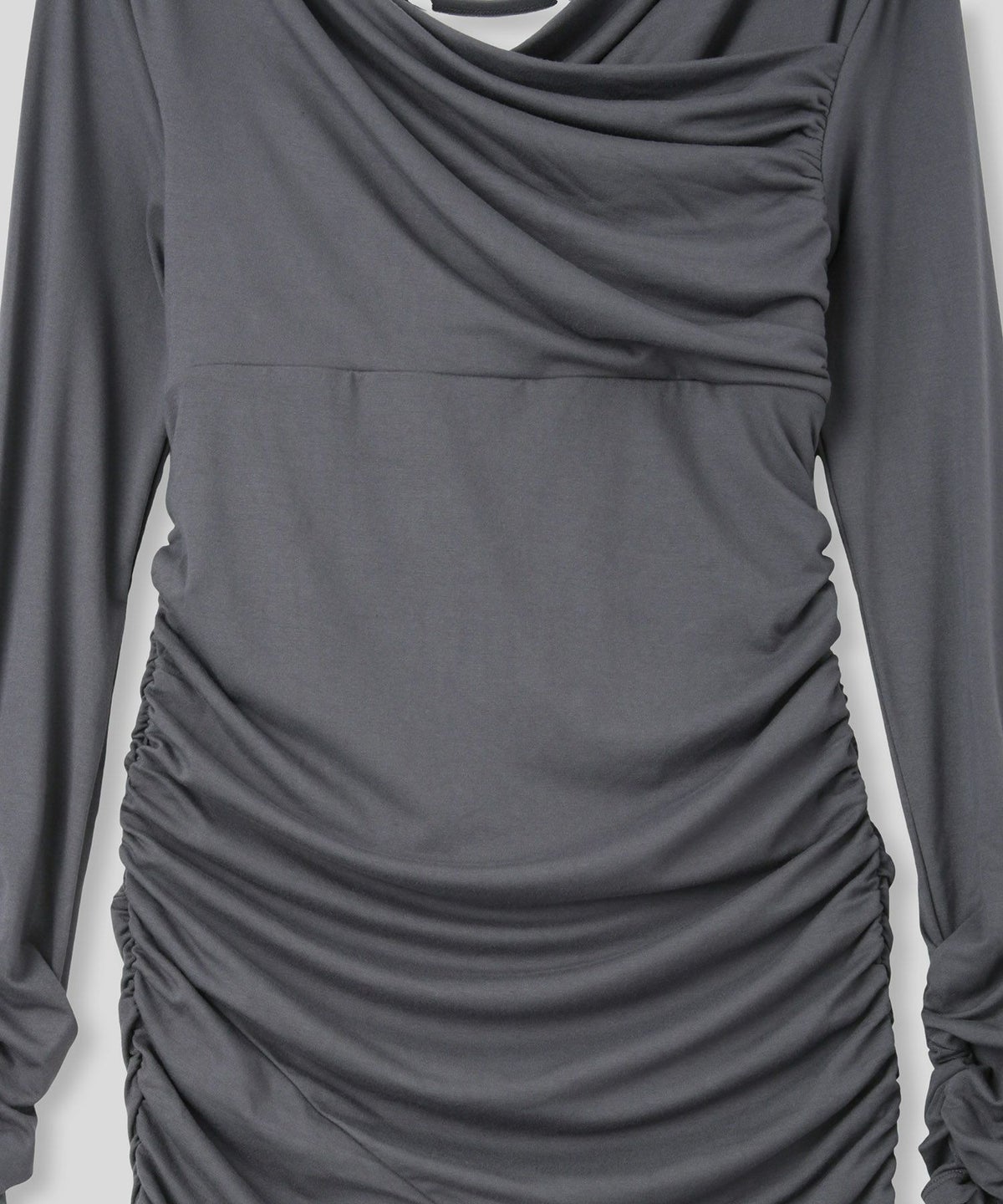 オフショル シャーリング ギャザー ワンピース KINO THE KEI 全4色｜ktk331-0100【1】