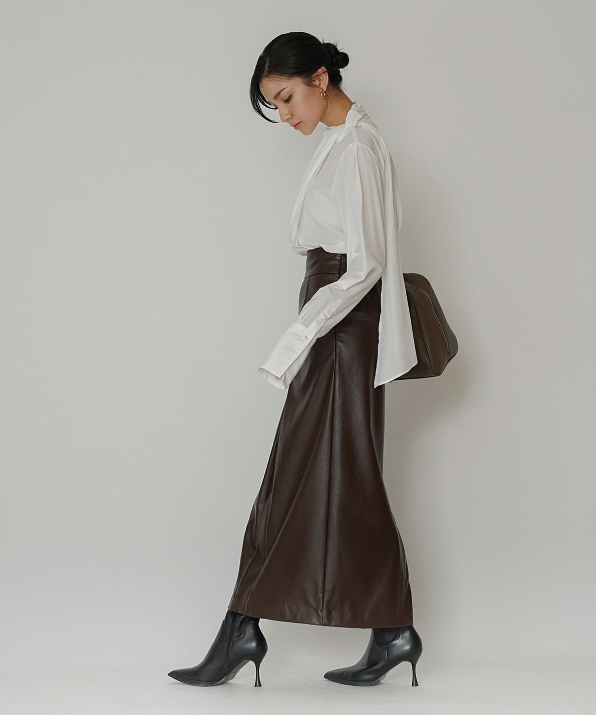 ドレープ ボウタイ 2WAY ブラウス KINO THE KEI 全3色｜ktk831-0105【1】