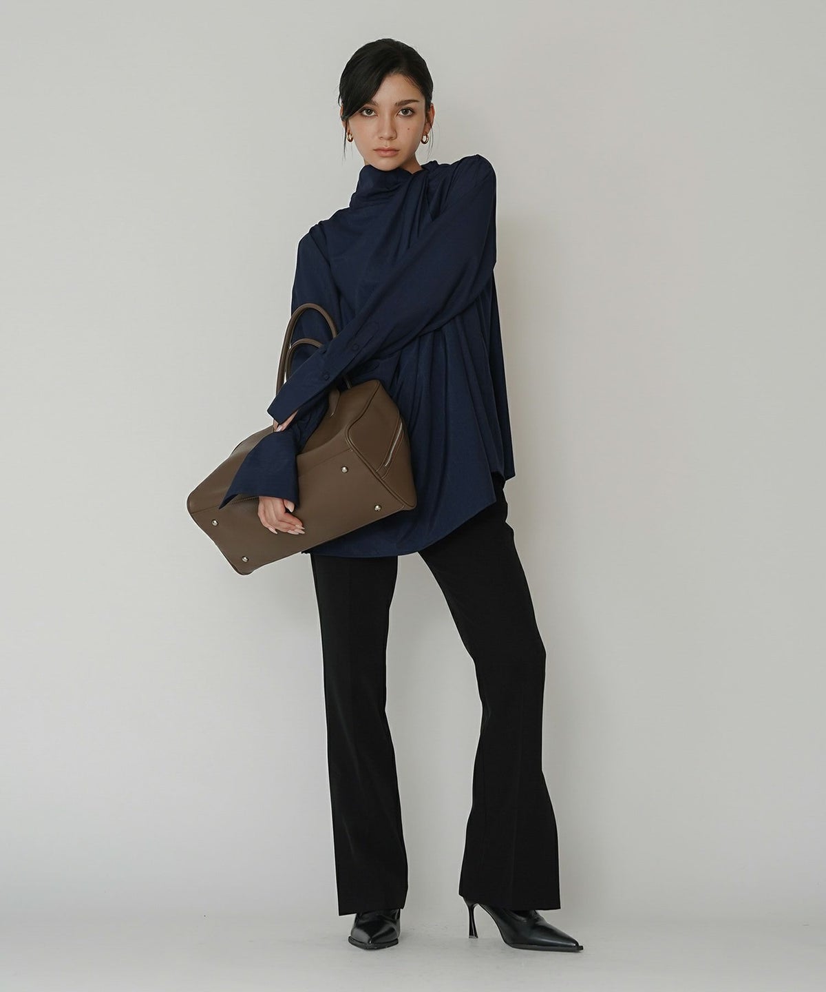 ドレープ ボウタイ 2WAY ブラウス KINO THE KEI 全3色｜ktk831-0105【1】