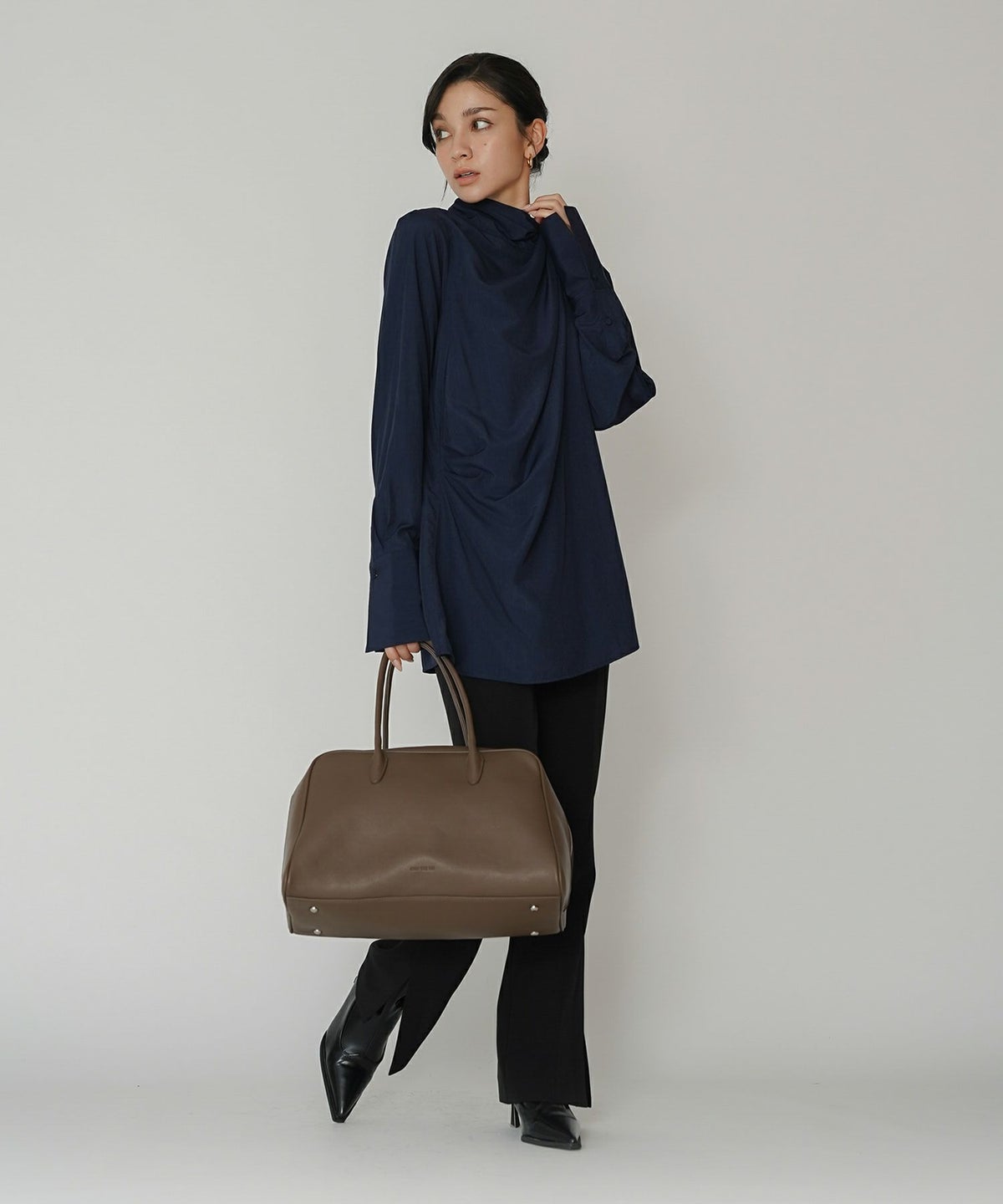 ドレープ ボウタイ 2WAY ブラウス KINO THE KEI 全3色｜ktk831-0105【1】