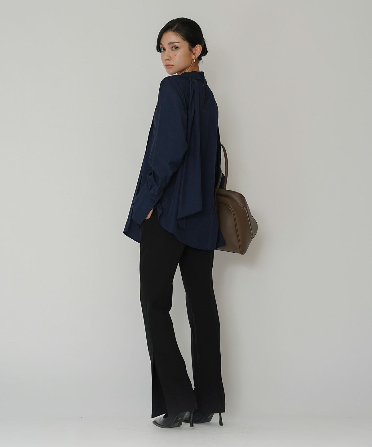 ドレープ ボウタイ 2WAY ブラウス KINO THE KEI 全3色｜ktk831-0105【1】