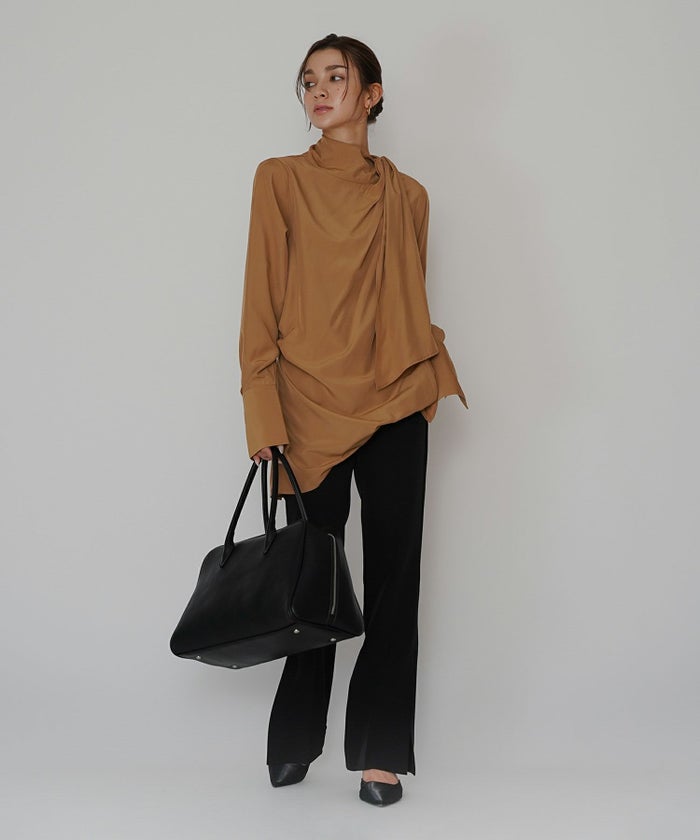 ドレープ ボウタイ 2WAY ブラウス KINO THE KEI 全3色｜ktk831-0105【1】