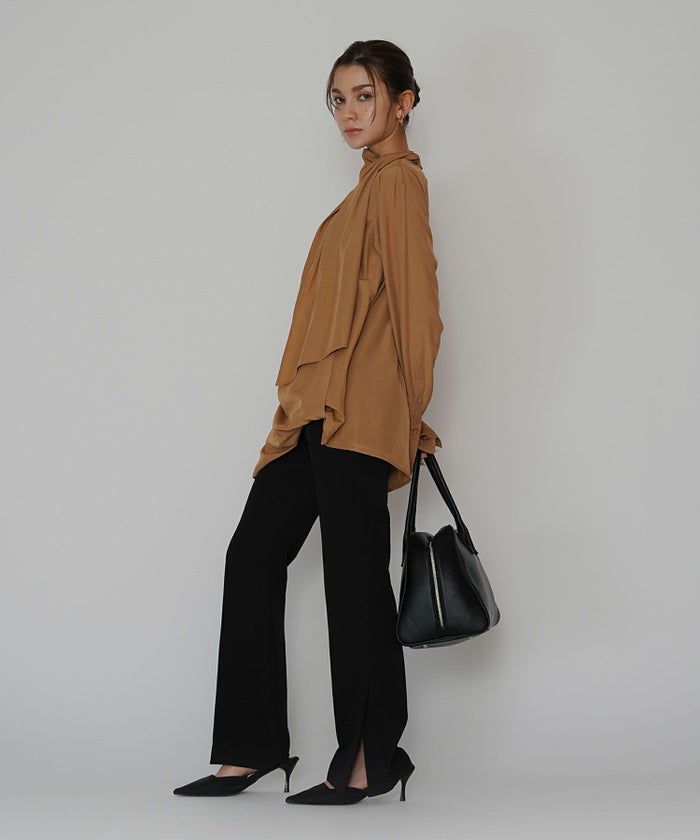 ドレープ ボウタイ 2WAY ブラウス KINO THE KEI 全3色｜ktk831-0105【1】