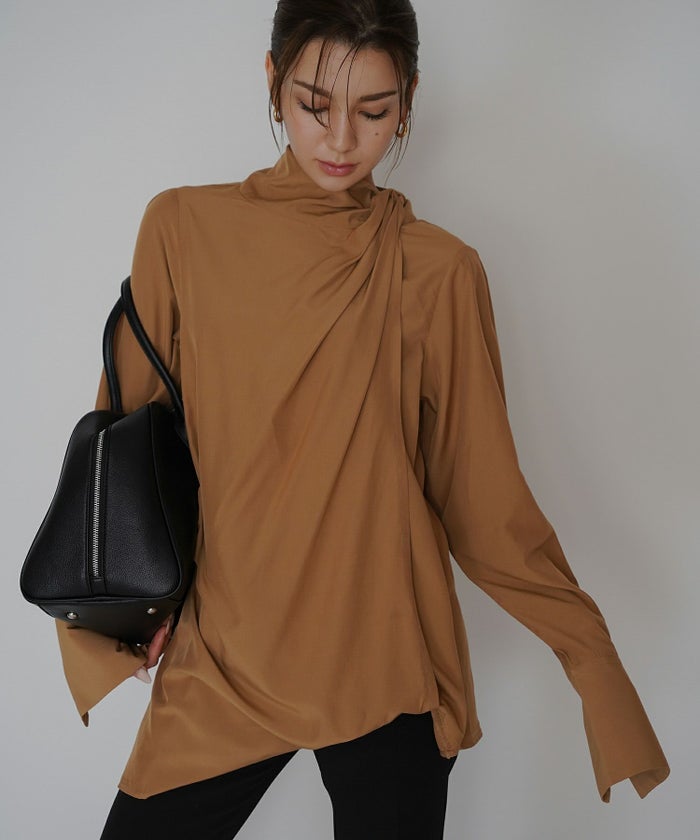 ドレープ ボウタイ 2WAY ブラウス KINO THE KEI 全3色｜ktk831-0105【1】