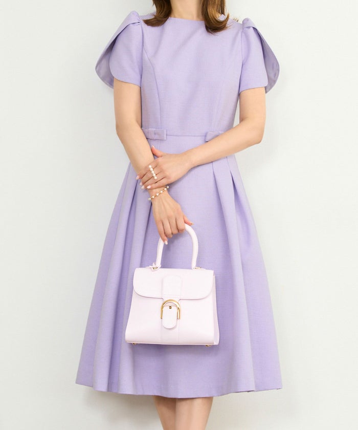 ワンピース レディース ファッション 上品 かわいい きれいめ 大人 半袖 フィット&フレア 半袖 オフィス パーティ ディナー ドレス ジョイントスペース