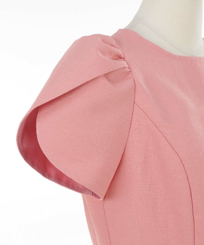 ワンピース レディース ファッション 上品 かわいい きれいめ 大人 半袖 フィット&フレア 半袖 オフィス パーティ ディナー ドレス ジョイントスペース