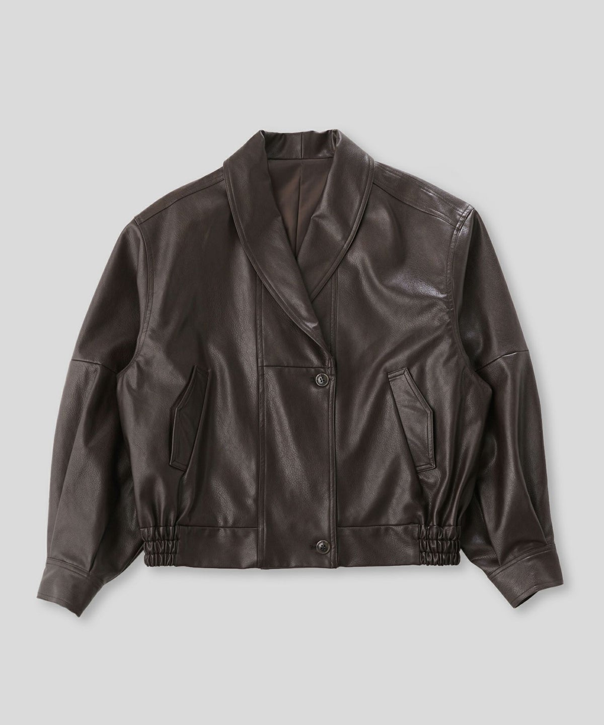 モード オーバーサイズ ライトアウター レザーアウター ブルゾン 古着 ヴィンテージ 韓国風 綺麗め 細見え カジュアル KINO THE KEI