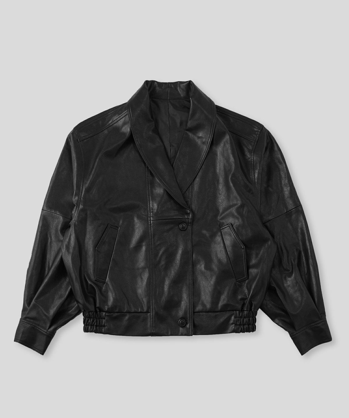 モード オーバーサイズ ライトアウター レザーアウター ブルゾン 古着 ヴィンテージ 韓国風 綺麗め 細見え カジュアル KINO THE KEI