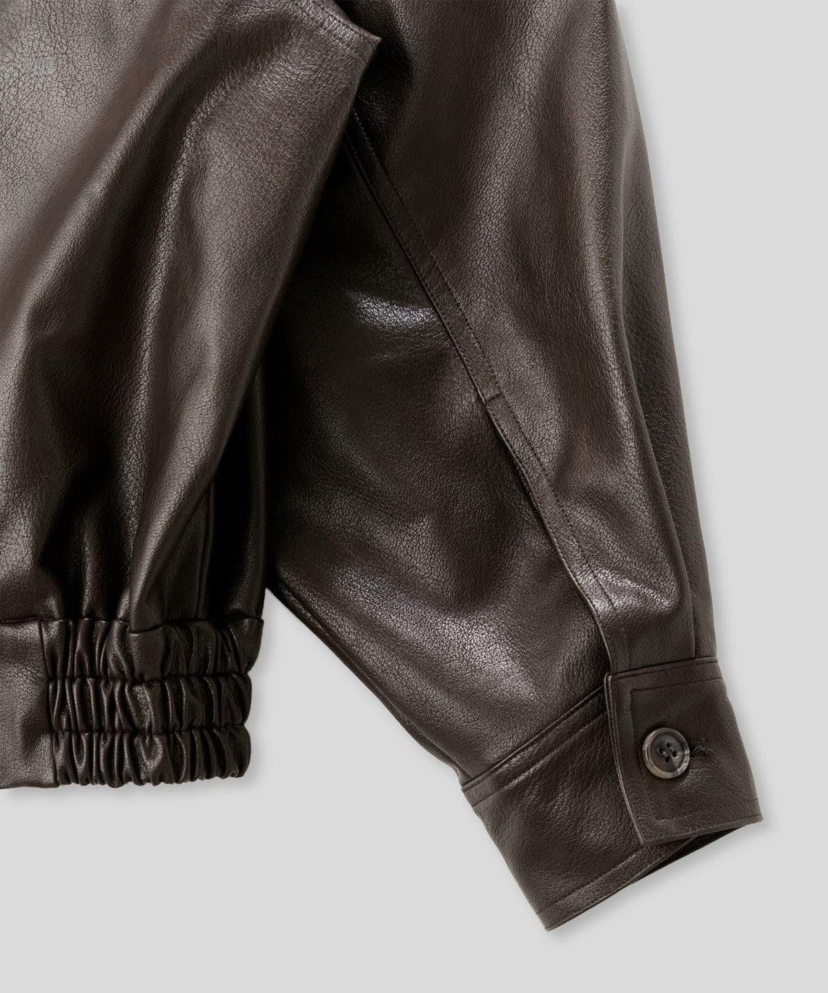 モード オーバーサイズ ライトアウター レザーアウター ブルゾン 古着 ヴィンテージ 韓国風 綺麗め 細見え カジュアル KINO THE KEI