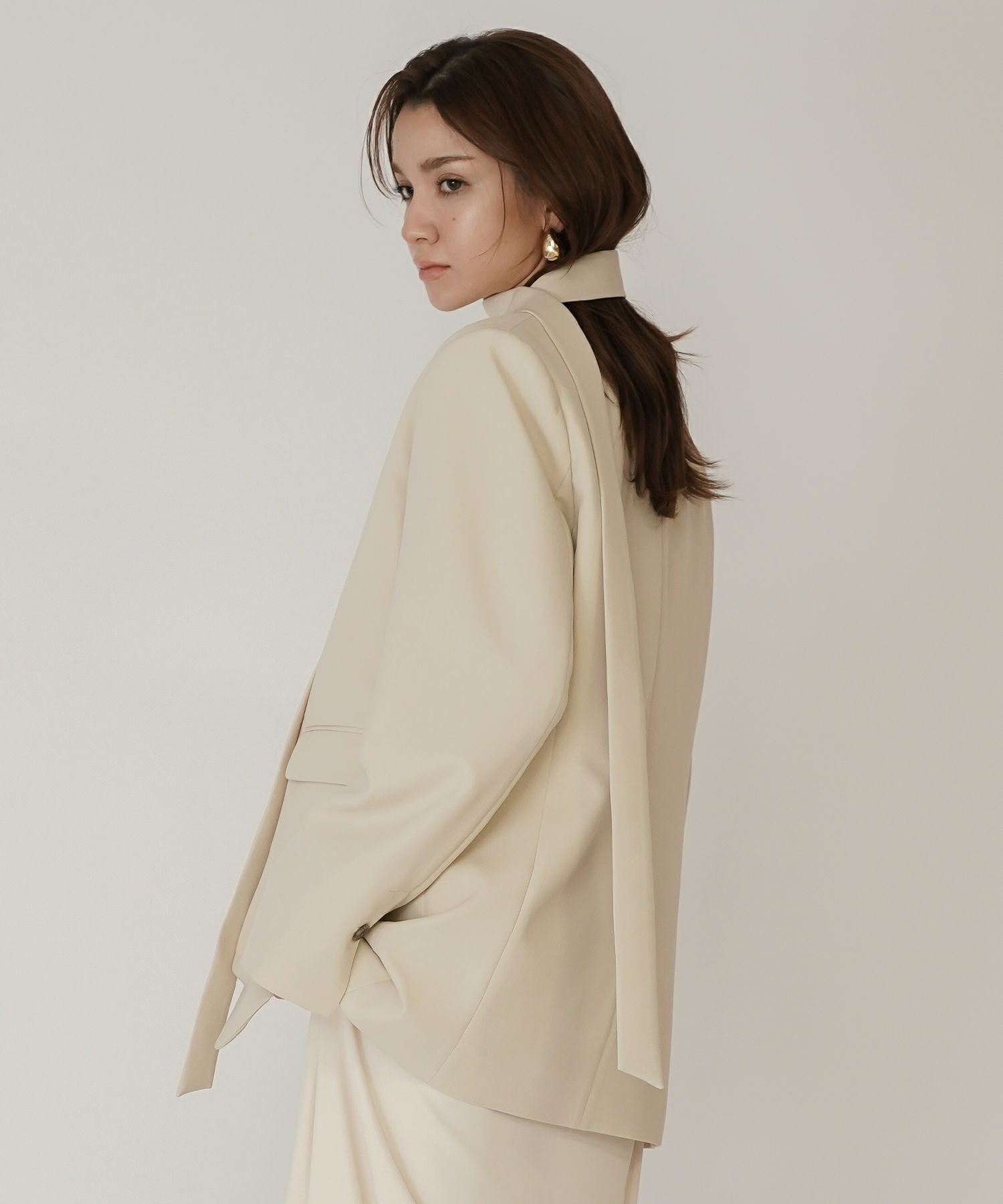 ベルテッド オーバー サイズ ジャケット KINO THE KEI 全3色｜ktk231