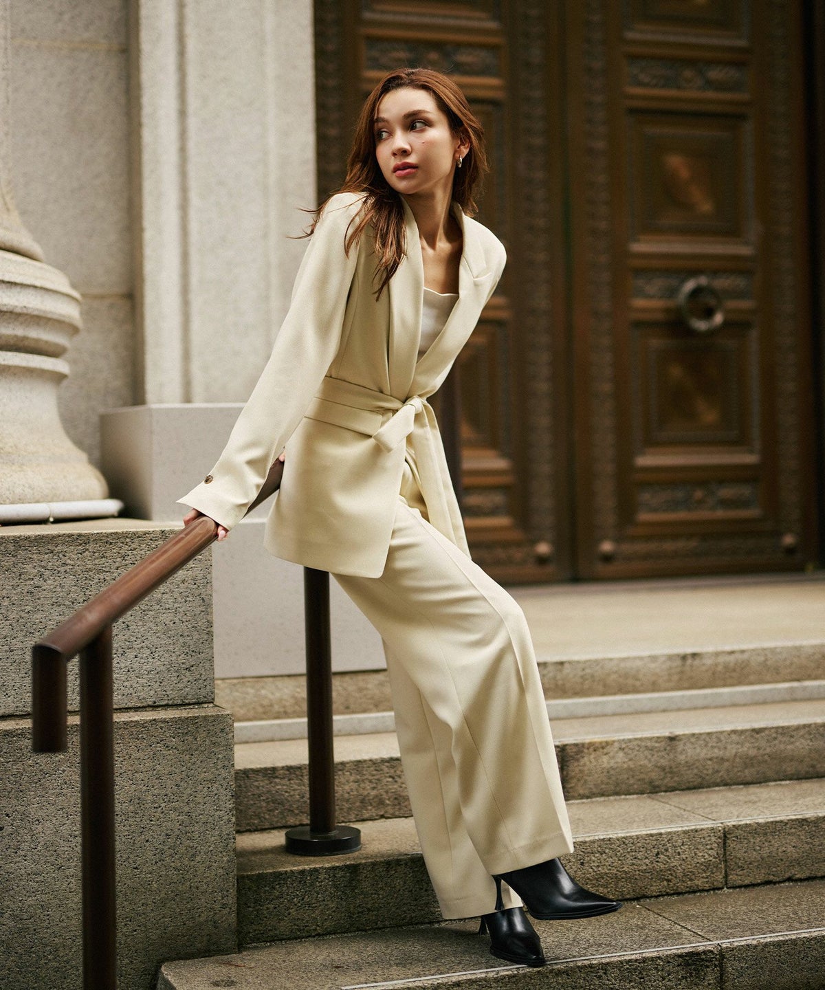 ビックシルエット オーバーショルダー オーバーサイズ テーラード ダブルジャケット セットアップ 80年代 80's KINO THE KEI