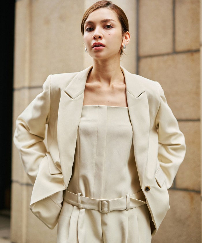 ビックシルエット オーバーショルダー オーバーサイズ テーラード ダブルジャケット セットアップ 80年代 80's KINO THE KEI