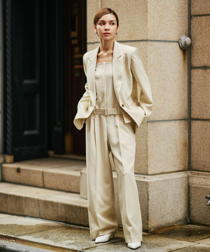 セットアップ ベアオールインワン 80年代 80's モード 結婚式 二次会コーデ パンツスタイル KINO THE KEI