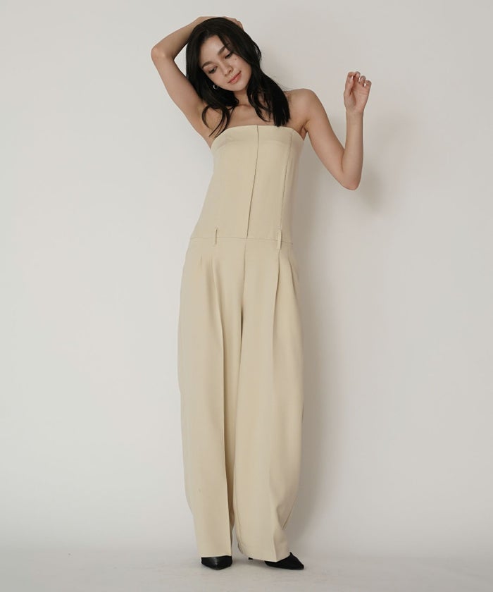 セットアップ ベアオールインワン 80年代 80's モード 結婚式 二次会コーデ パンツスタイル KINO THE KEI