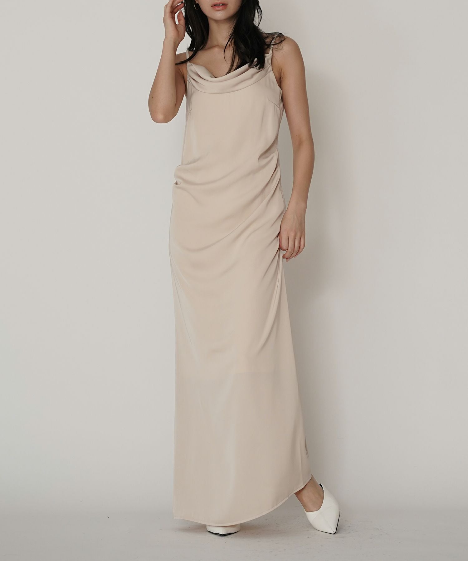 TIMESALE カウルネック ドレープ キャミ ワンピース KINO THE KEI 全2