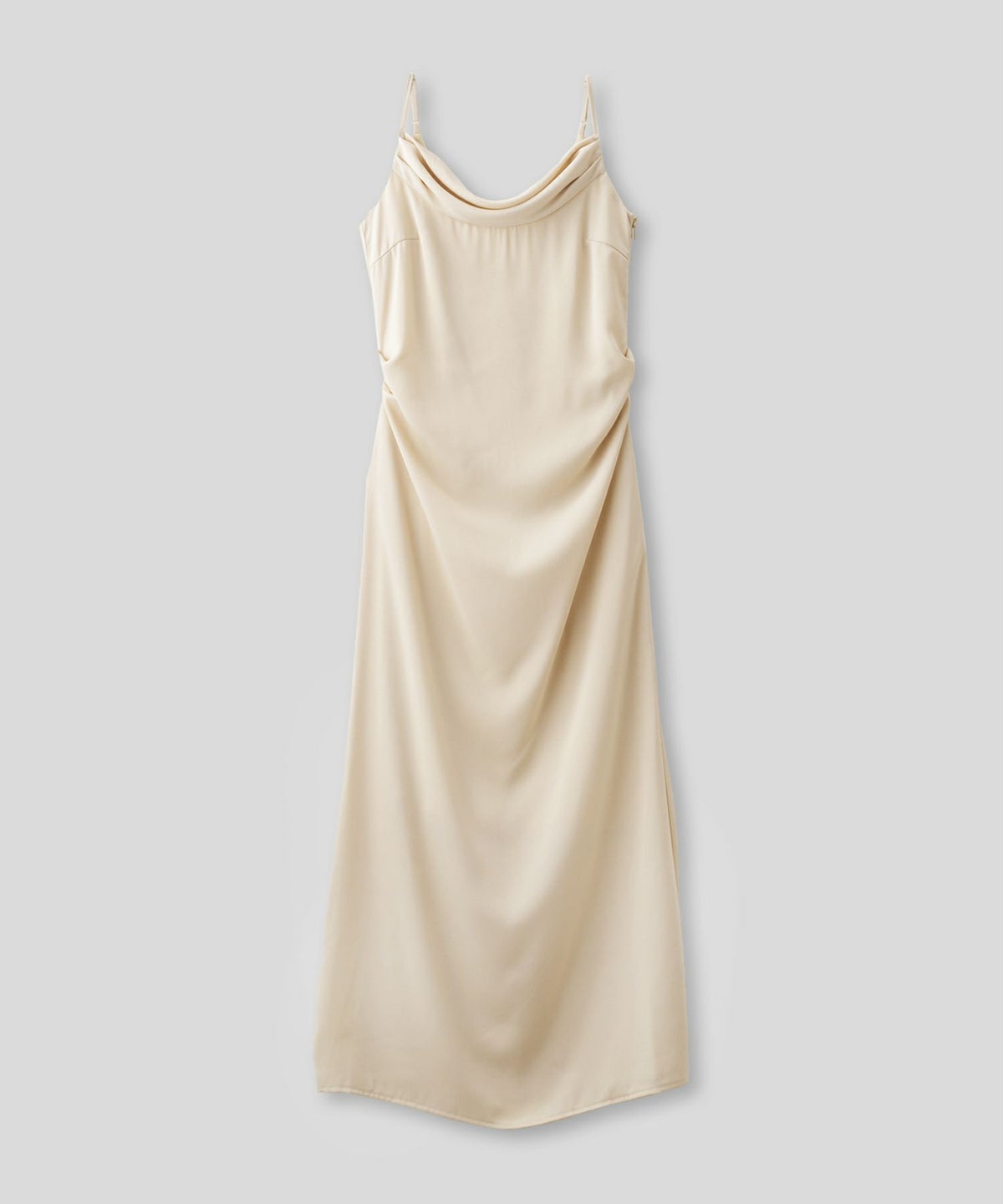 ディナー リゾート エレガント 大人 キャミワンピ バックオープン 結婚式 二次会コーデ サテン KINO THE KEI