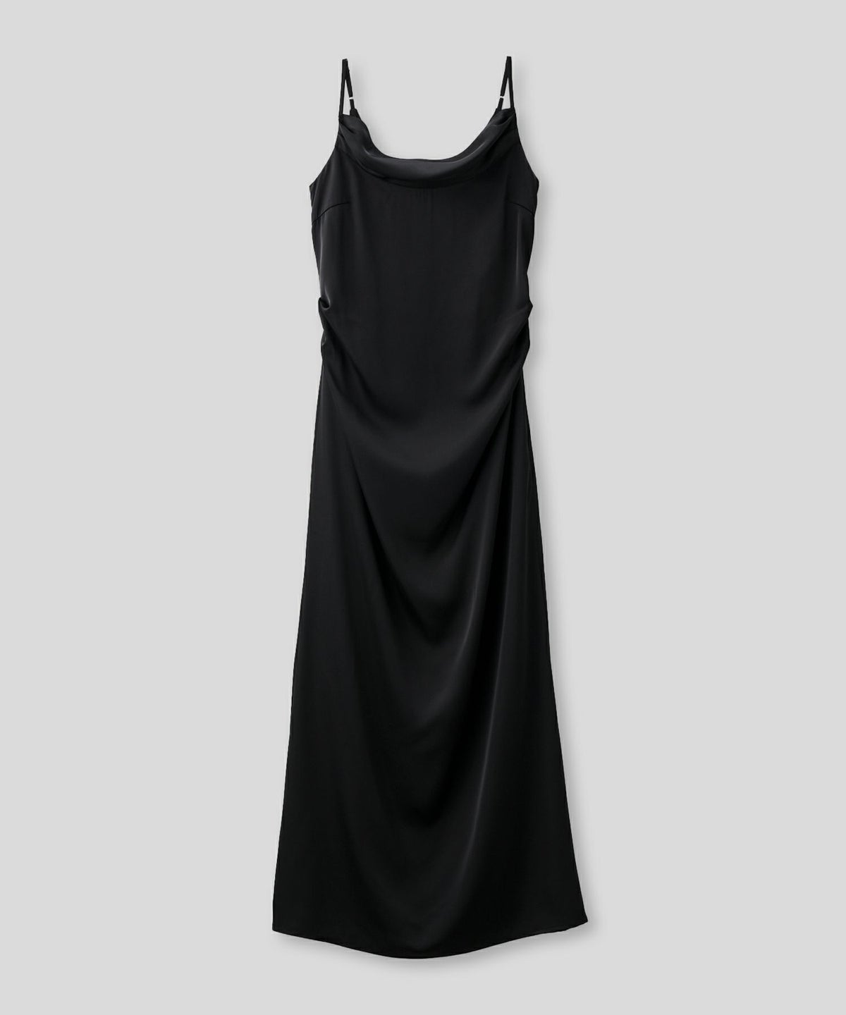 ディナー リゾート エレガント 大人 キャミワンピ バックオープン 結婚式 二次会コーデ サテン KINO THE KEI