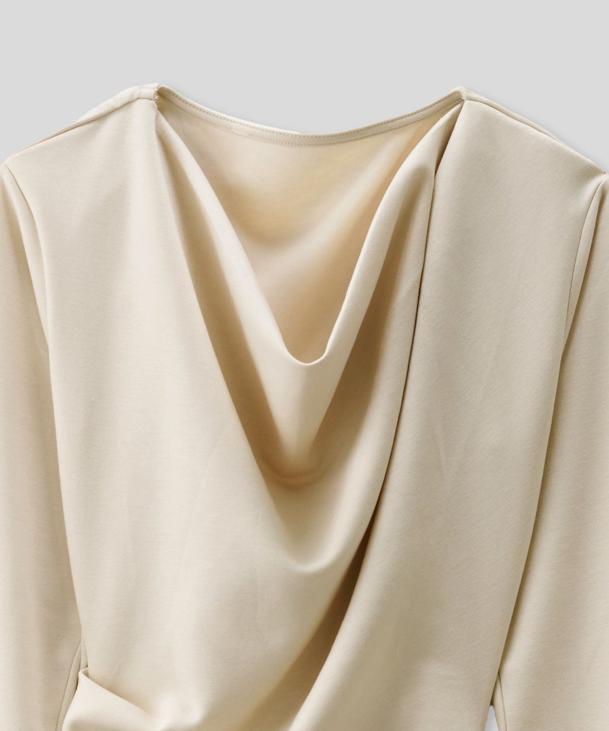 ロングワンピース カットソー セットアップ オフショルトップス ドレープ タイトワンピ 韓国風 綺麗め 細見え カジュアル KINO THE KEI