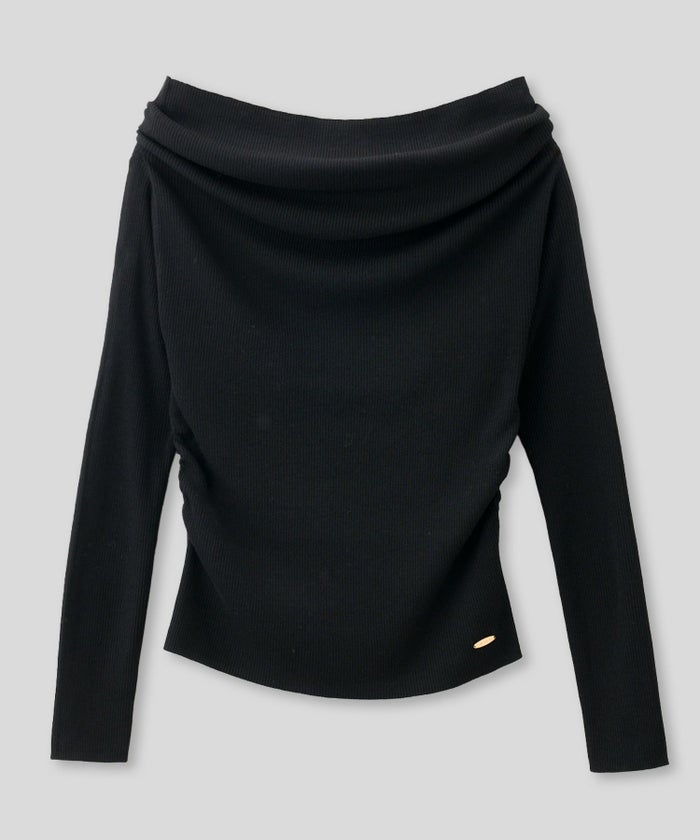 リブニット オフショル ワンショル 2WAY デート ディナー モテニット 伸縮性 KINO THE KEI