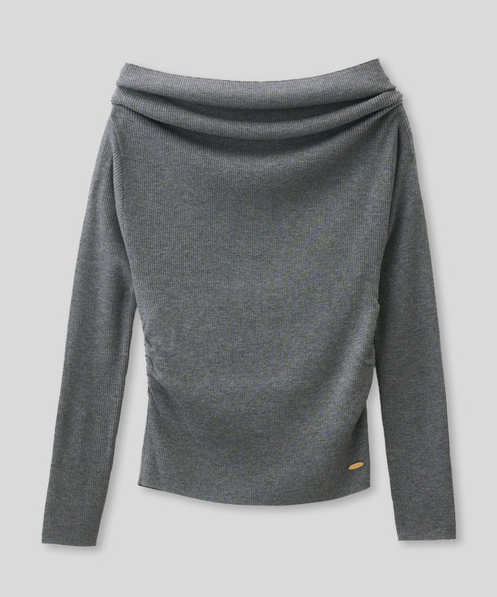 リブニット オフショル ワンショル 2WAY デート ディナー モテニット 伸縮性 KINO THE KEI