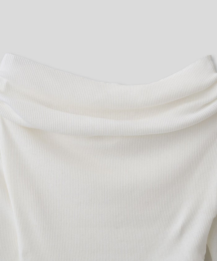 リブニット オフショル ワンショル 2WAY デート ディナー モテニット 伸縮性 KINO THE KEI