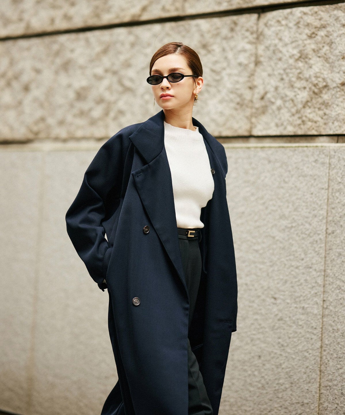 ニットトップス 薄手ニット ハイネック タイトトップス 韓国風 綺麗め 細見え カジュアル KINO THE KEI