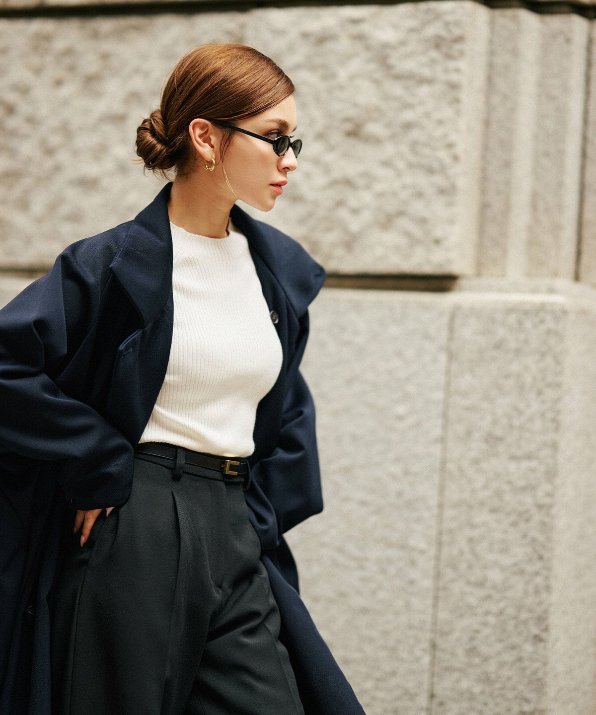 ニットトップス 薄手ニット ハイネック タイトトップス 韓国風 綺麗め 細見え カジュアル KINO THE KEI