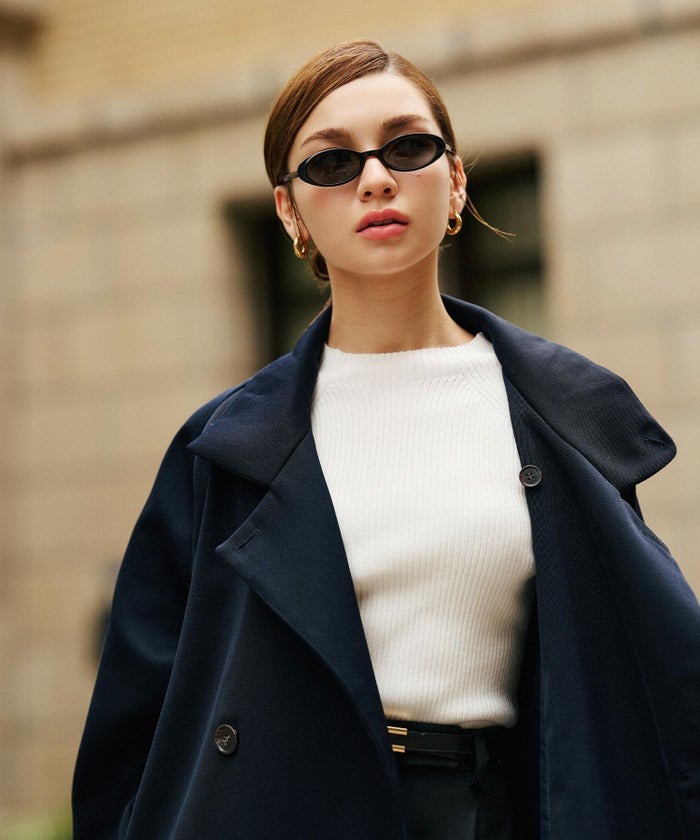 ニットトップス 薄手ニット ハイネック タイトトップス 韓国風 綺麗め 細見え カジュアル KINO THE KEI