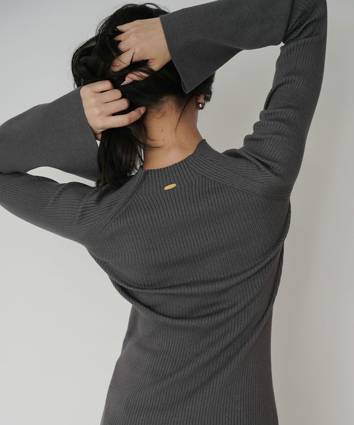 ニットトップス 薄手ニット ハイネック タイトトップス 韓国風 綺麗め 細見え カジュアル KINO THE KEI