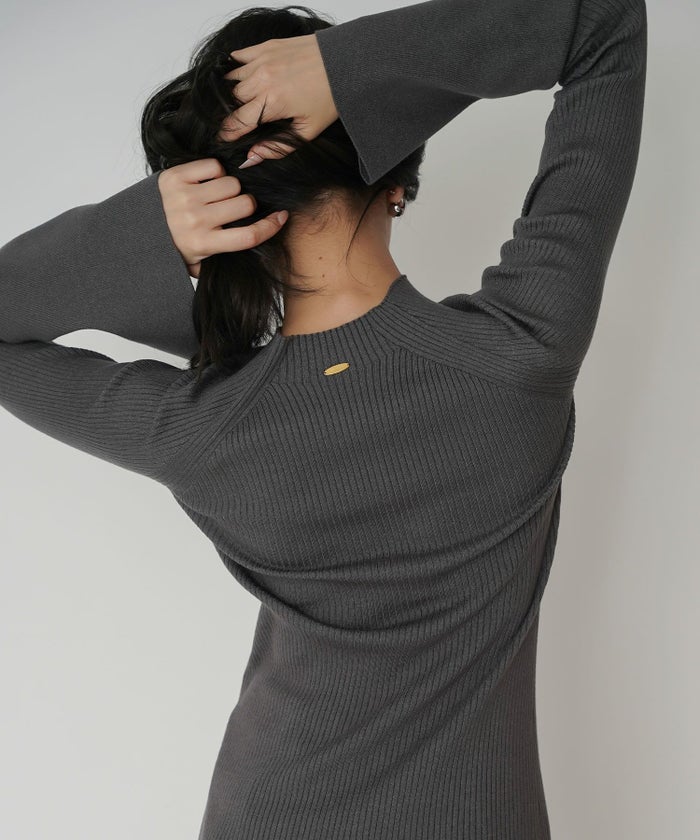 ニットトップス 薄手ニット ハイネック タイトトップス 韓国風 綺麗め 細見え カジュアル KINO THE KEI