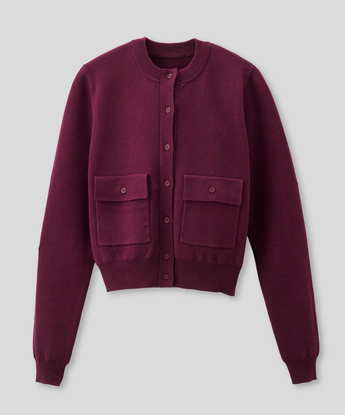 ニットトップス コンパクトカーデ ショート丈 ブランドロゴ付き タイトトップス 韓国風 綺麗め 細見え カジュアル KINO THE KEI