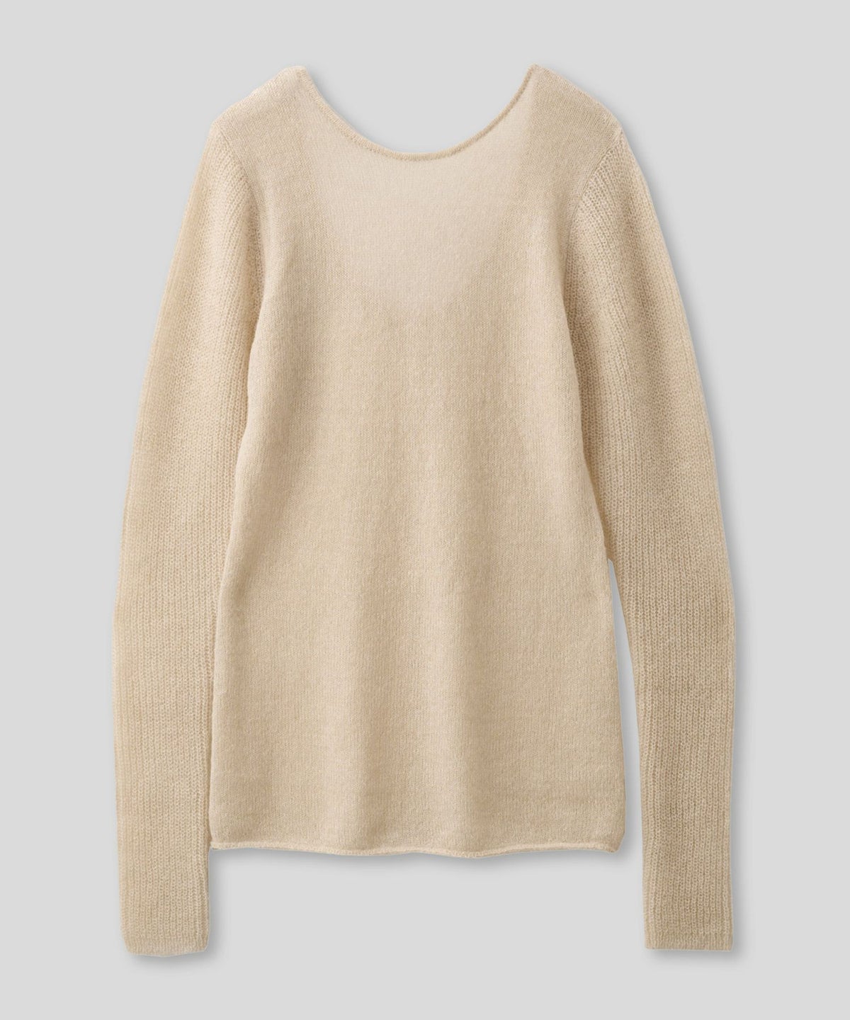 背中見せ 2way ラメニット シアーニット タイトトップス 韓国風 綺麗め 細見え カジュアル KINO THE KEI