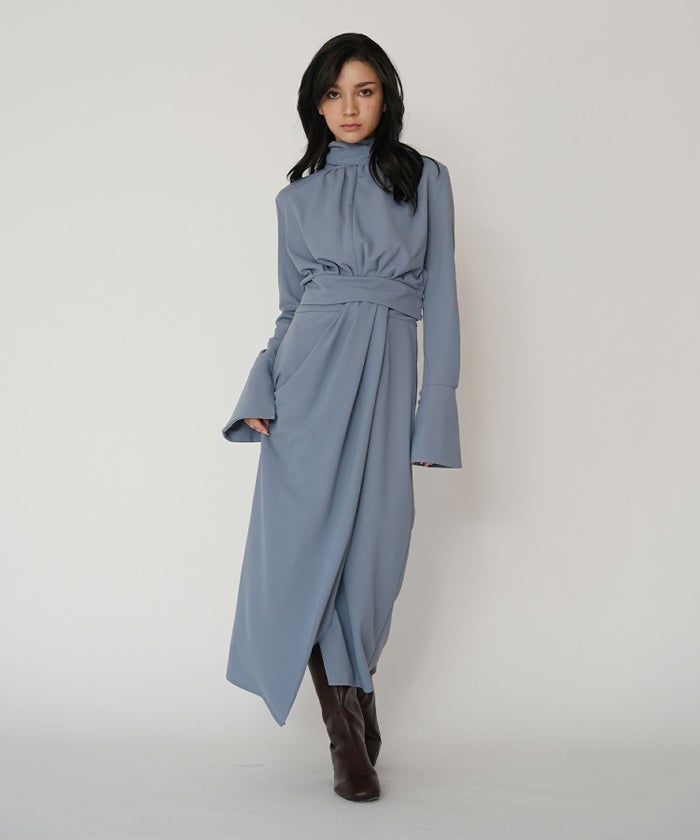 ディナー パーティー セットアップ エレガント タイトスカート ベルト付 ラップスカート KINO THE KEI