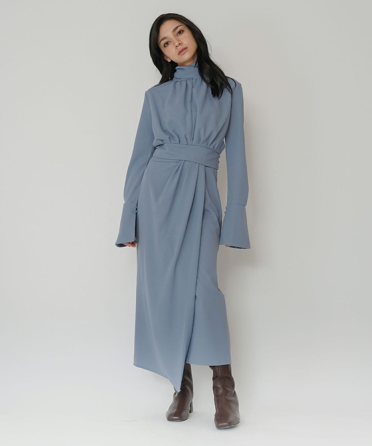 ディナー パーティー セットアップ エレガント タイトスカート ベルト付 ラップスカート KINO THE KEI