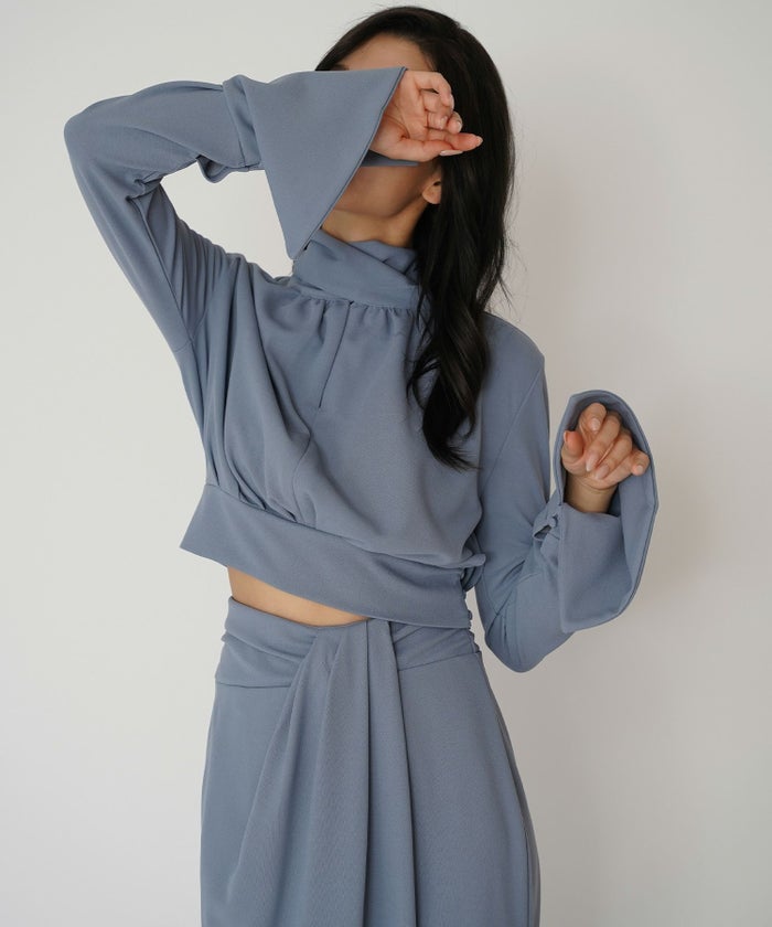 ディナー パーティー セットアップ エレガント タイトスカート ベルト付 ラップスカート KINO THE KEI