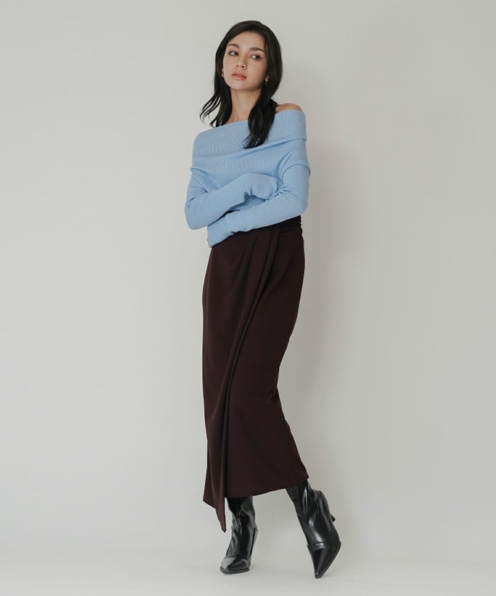 ディナー パーティー セットアップ エレガント タイトスカート ベルト付 ラップスカート KINO THE KEI