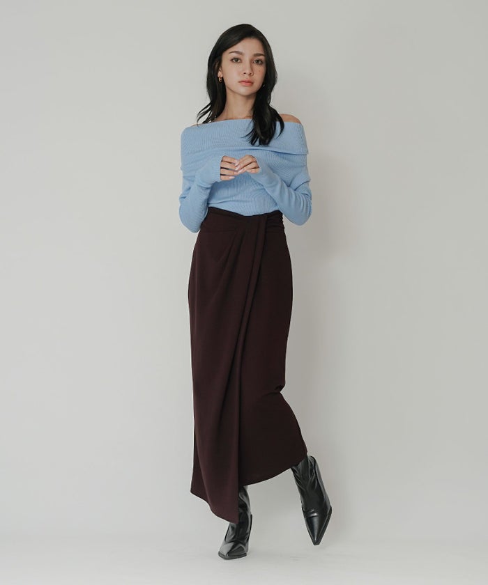 ディナー パーティー セットアップ エレガント タイトスカート ベルト付 ラップスカート KINO THE KEI