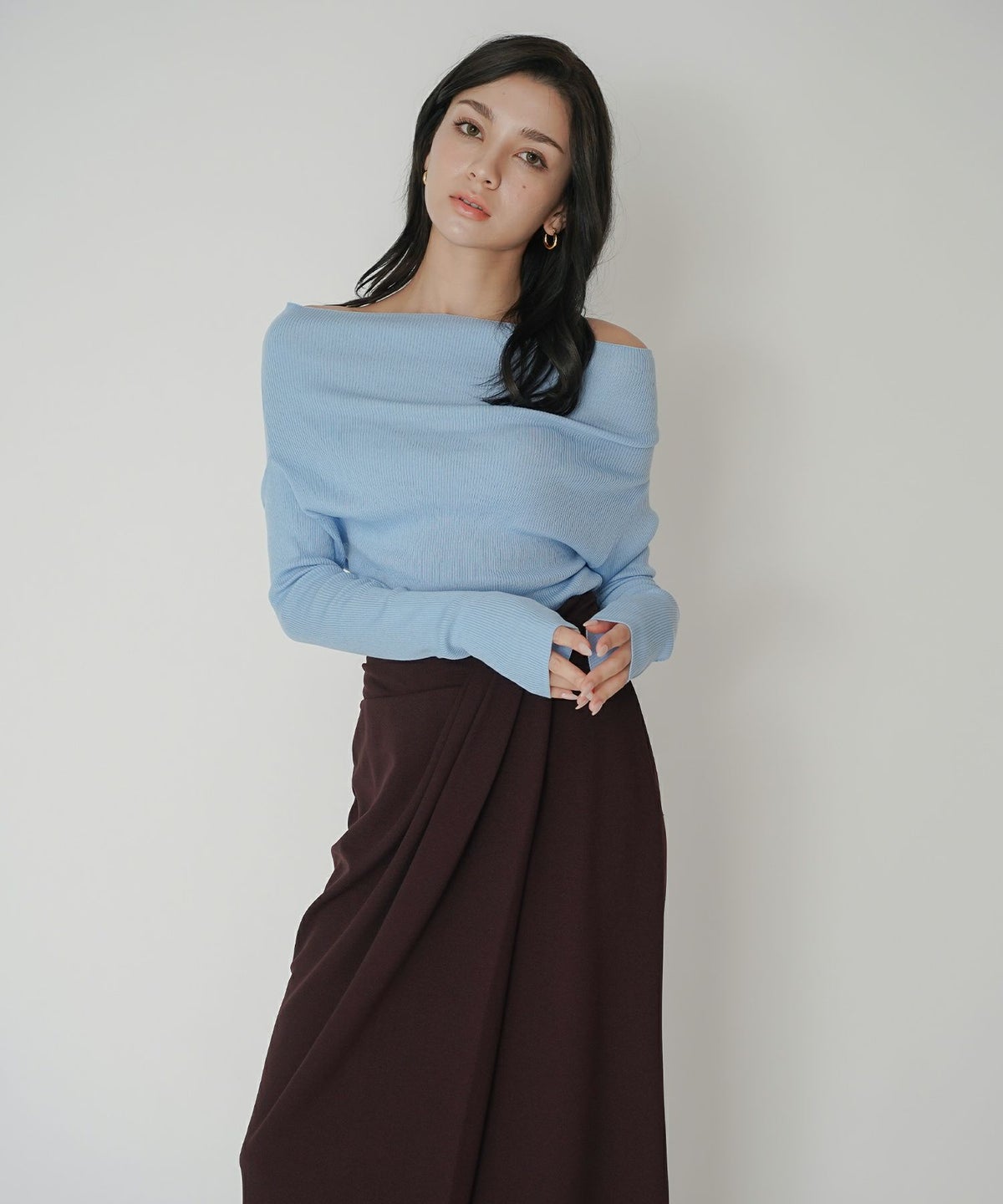 ディナー パーティー セットアップ エレガント タイトスカート ベルト付 ラップスカート KINO THE KEI